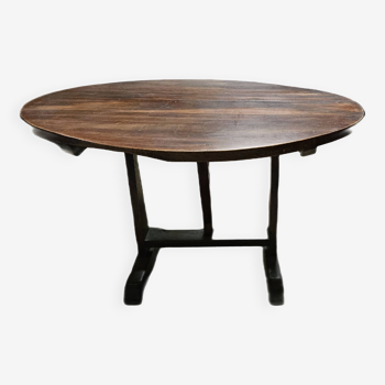 Small oval folding wine table