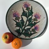 Dish Vallauris decoration thistles diameter 29.5cm