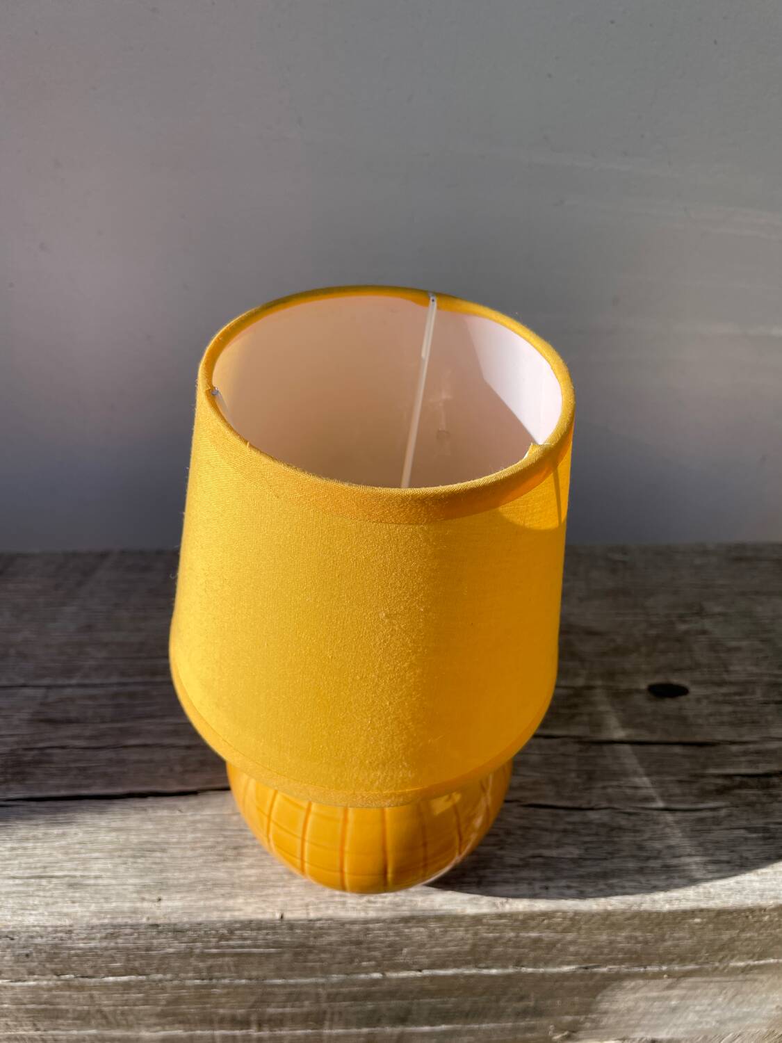 Yellow ceramic ball lamp 1990