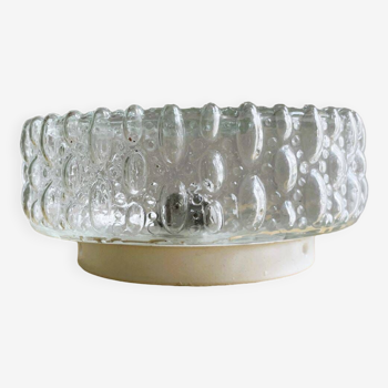 Portuguese bubble glass flush mount lamp