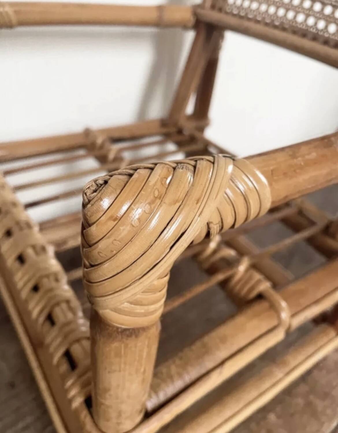 Child's rattan armchair