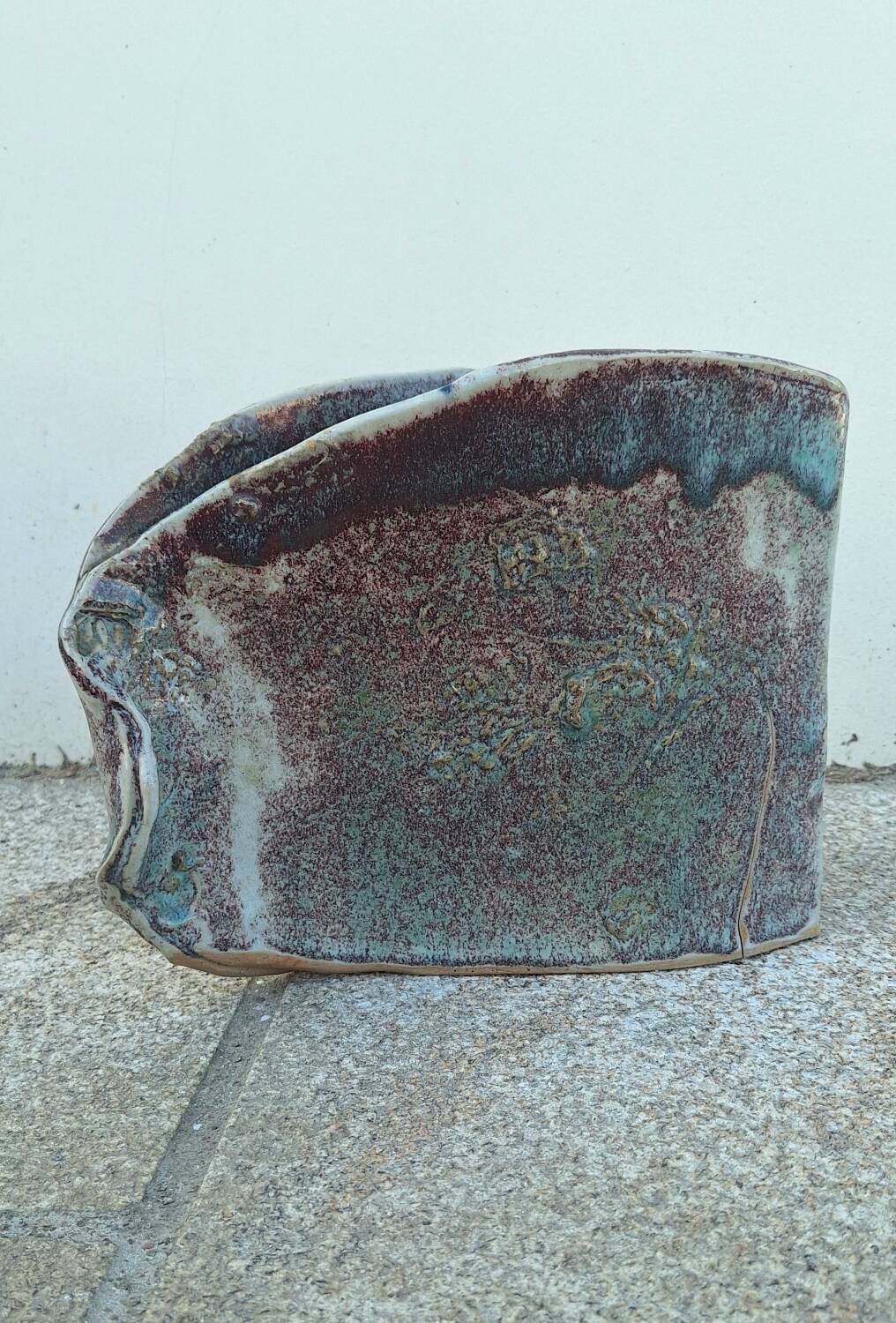 Nadia and Alain Pinel glazed ceramic vase