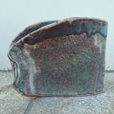 Glazed ceramic vase by Nadia and Alain Pinel