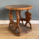 Dignitary armchairs in carved wood and table