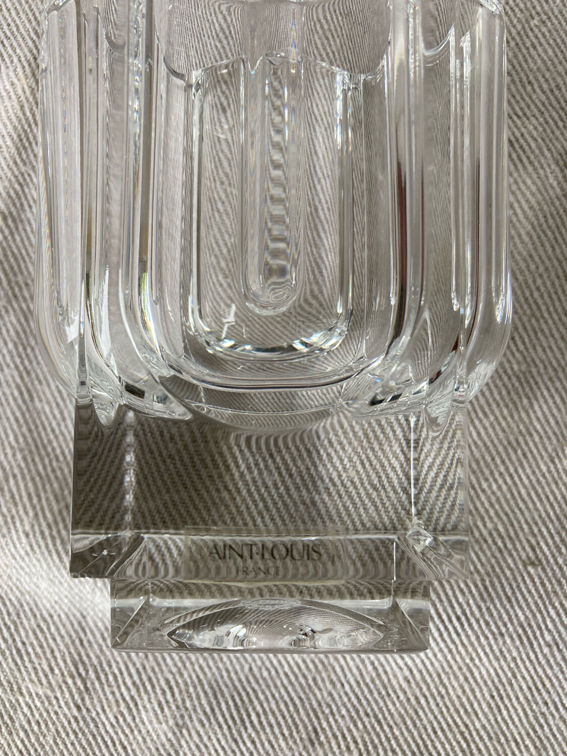 Small crystal vase St Louis, Art Deco