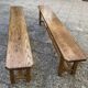 Solid oak farmhouse bench 220cm for rustic farmhouse table 1950