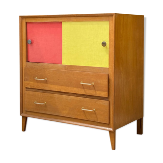 Vintage wooden and formica chest of drawers