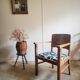 Restored brutalist style armchair
