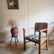 Restored brutalist style armchair