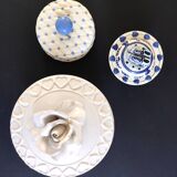Set of three earthenware boxes