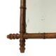Antique Wooden Faux Bamboo Chinoiserie Mirror 44x39cm