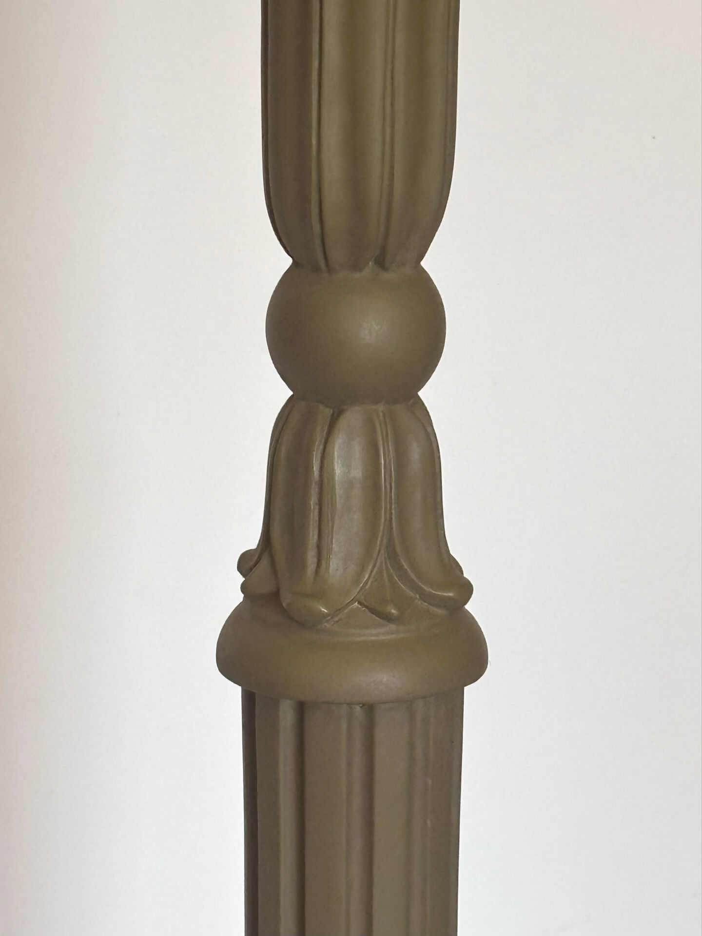 Restored vintage floor lamp – handmade Thevenon lampshade