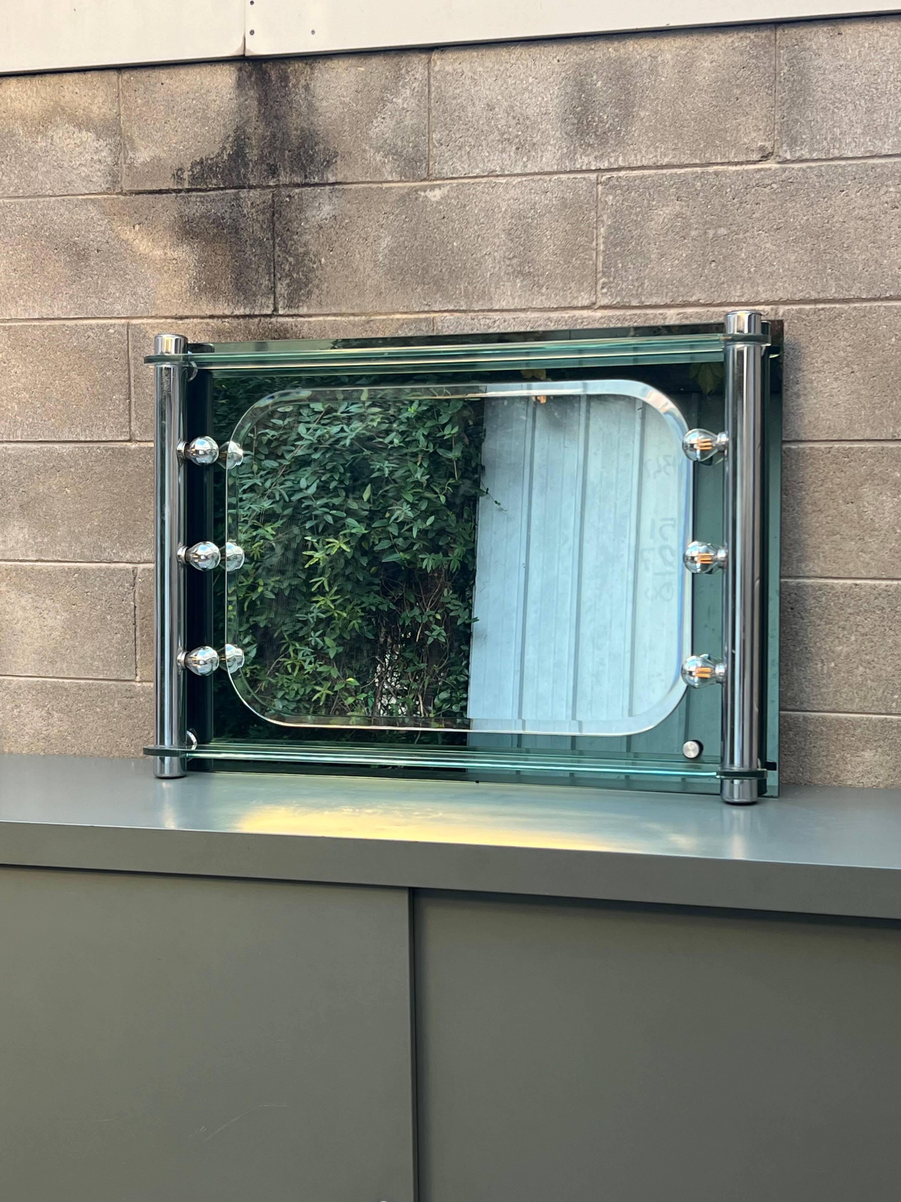 Vintage Italian Vanity Mirror with Lights, makeup art stylish fashion mirror