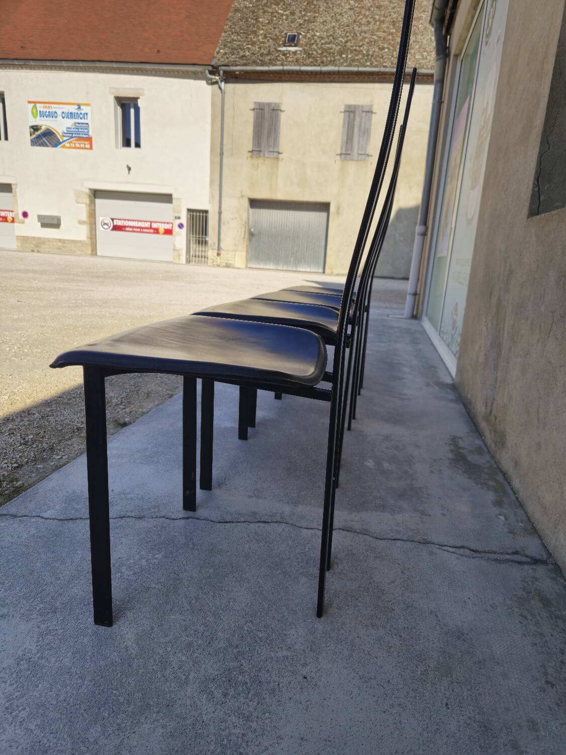 Set of 4 chairs Design Italy signed Cattelan 1980 vintage