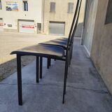 Set of 4 chairs Design Italy signed Cattelan 1980 vintage
