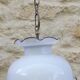Vintage opaline glass suspension