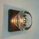 1960s 70s space age sconce by cosack-leuchten metal and thick glass