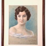 Portrait hommage de 1942 au pastel