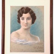 Portrait hommage de 1942 au pastel