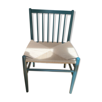 Wooden chair, FDB Mobler J80 forest green