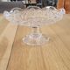 Thick transparent glass footed cup