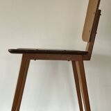 3 wooden chairs designed by André Sornay, 1960