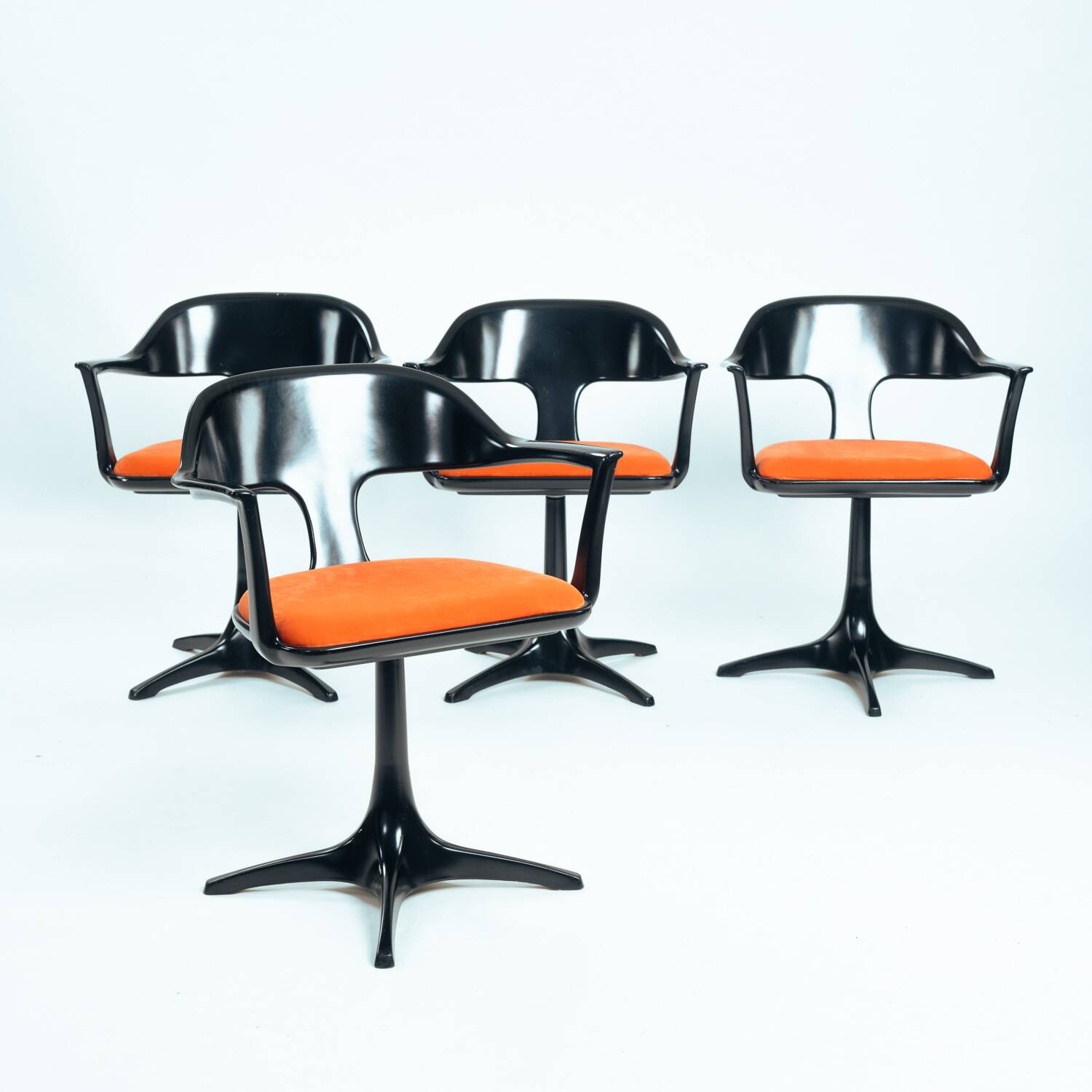 Chaises de salle à manger Konrad Schaefer de style futuriste pour Emu, années 1960