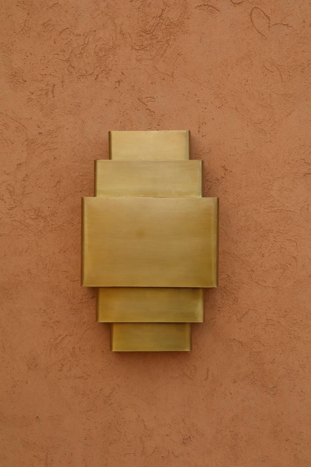 Large art deco brass wall light