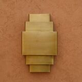 Large art deco brass wall light
