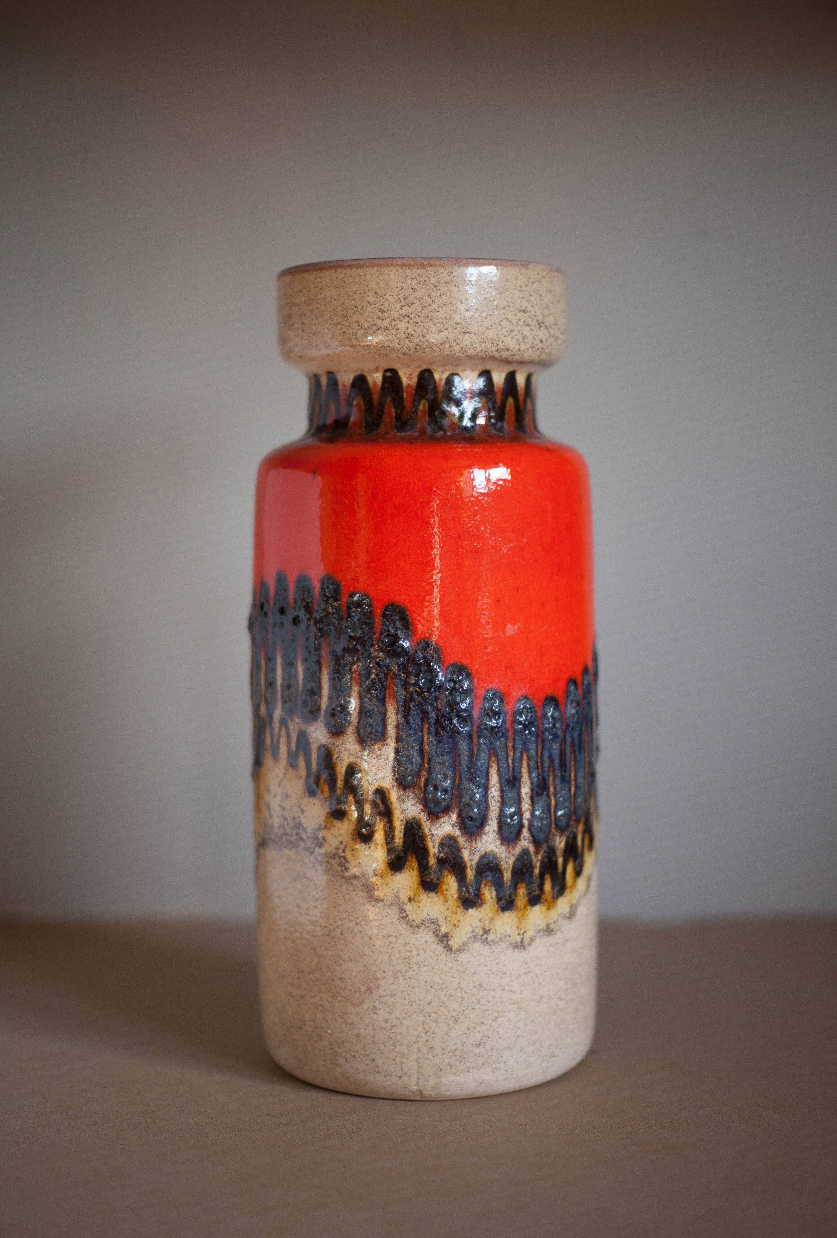 Vase céramique West Germany, vase fat lava, 517-30, pot à fleurs, collection, 60's