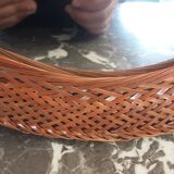 Oval rattan mirror - year 70