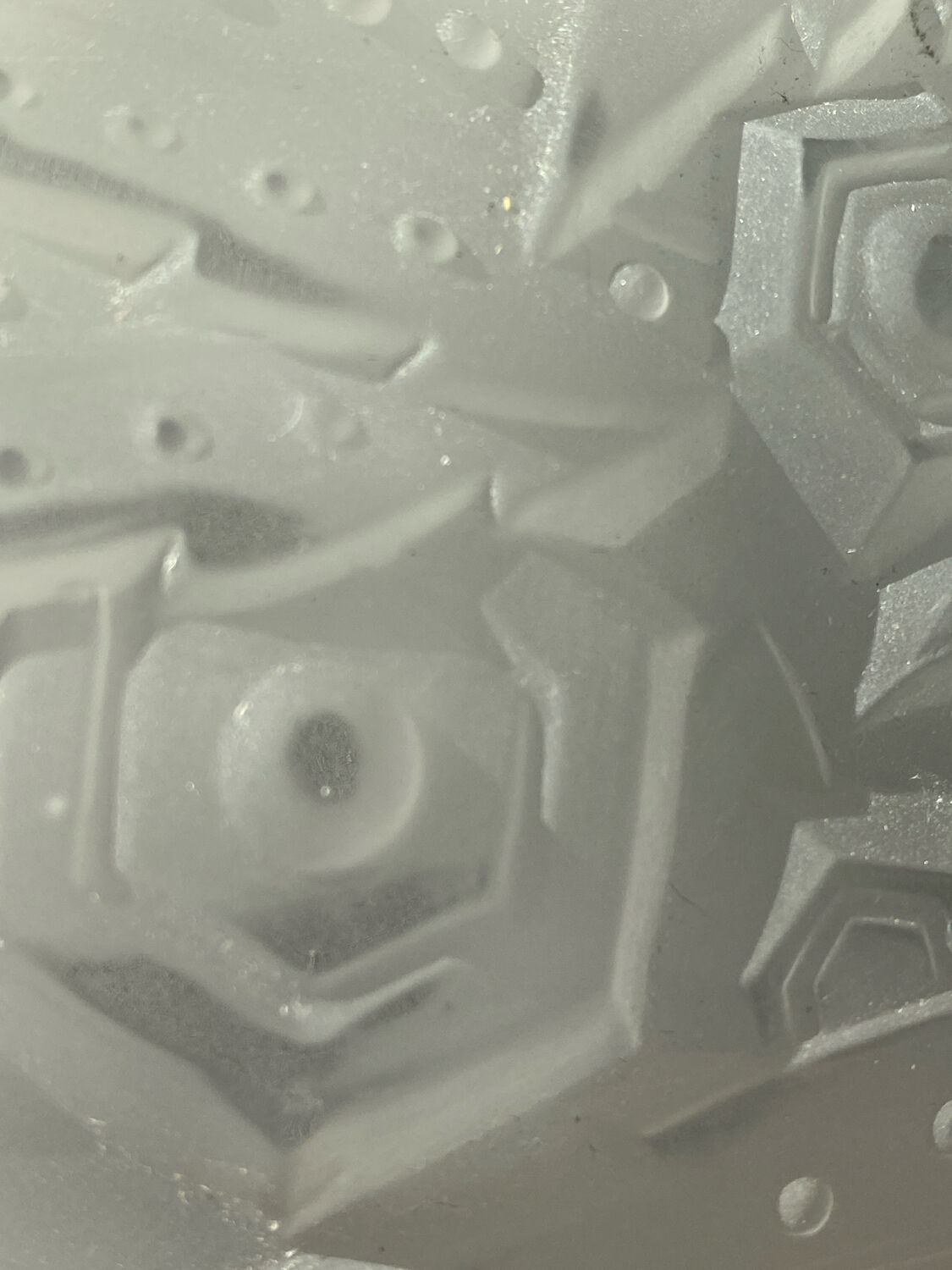 Muller Frères, moulded glass pendant, Art Deco