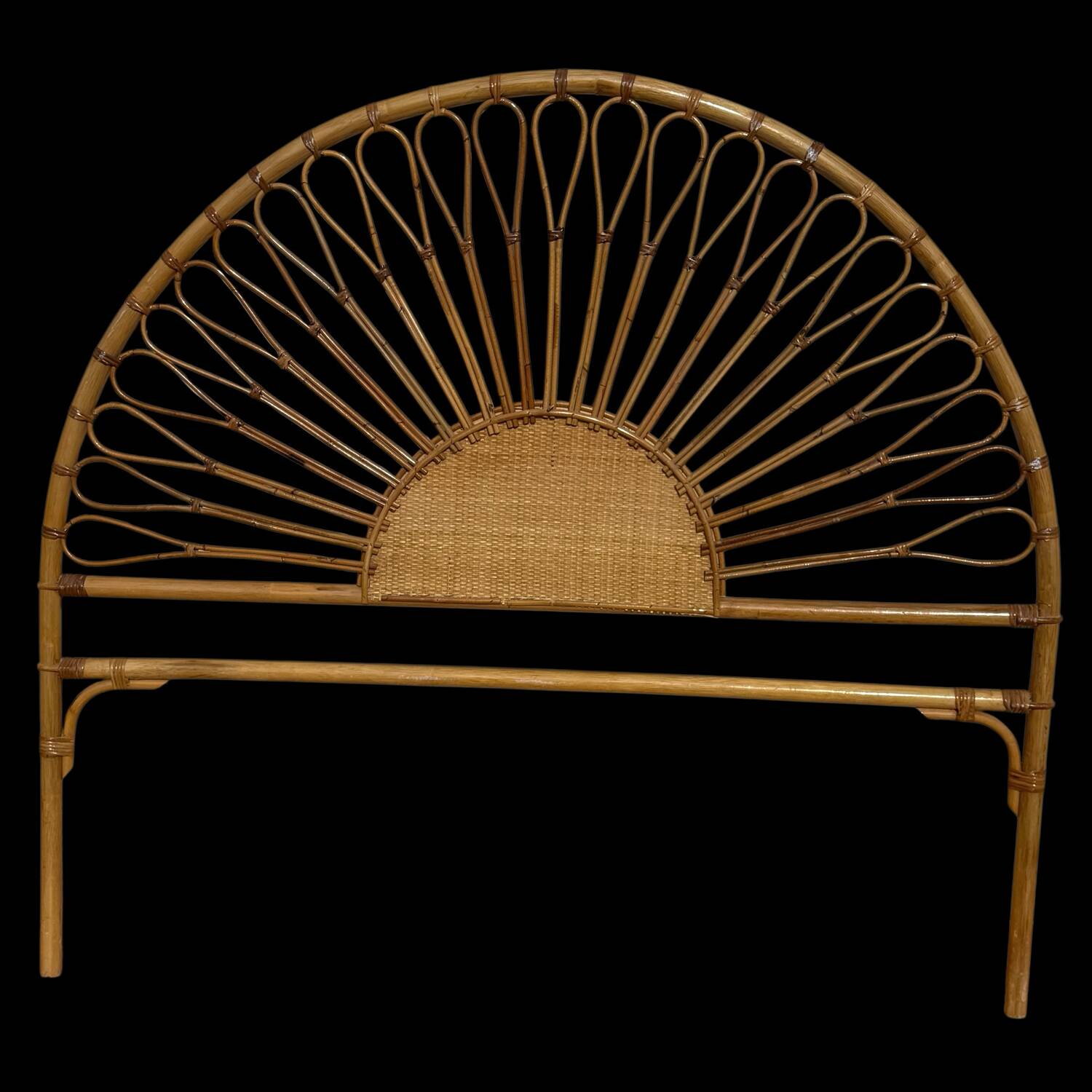 1970s Rattan Headboard from France