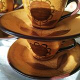 Set of 6 stoneware coffee cups
