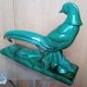 Pheasant statue sculpture glazed ceramic Ch.Lemanceau Art Deco