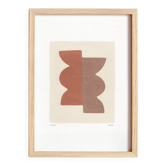 Peinture abstraite sur papier signée Eawy