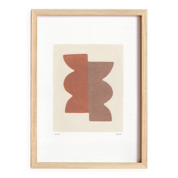 Abstract painting on paper signed Eawy.
