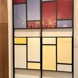 Partition partition or separator of colorful modern Italian room of the middle of the century