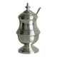 Mustard pot, sugar bowl in silver-plated metal