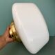 Vintage Mazda XXL globe wall or ceiling light in white opaline