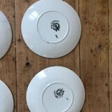 Set of 10 dessert plates in earthenware