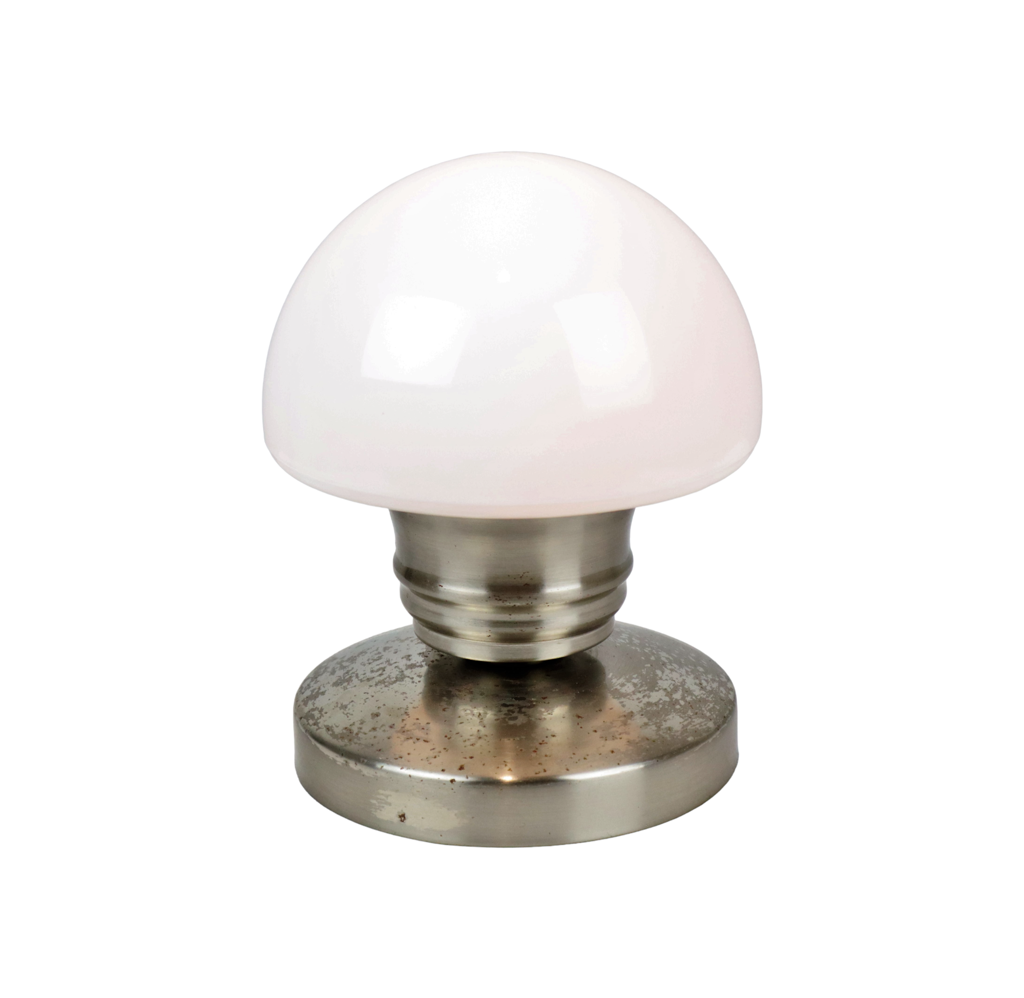 Vintage mushroom touch lamp milk glass linhai junis lighting 21cm