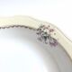 Vintage shallow dish L'Amandinoise model Paola white cream flowers