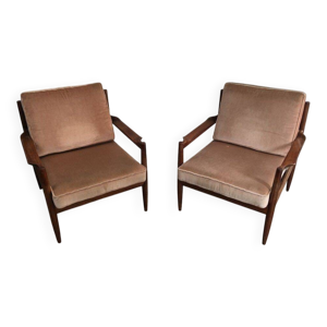 Paire de fauteuils en - bois