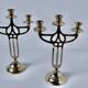 Pair of old brass candlesticks Denmark 1930 Art-Deco