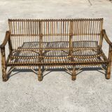 Bamboo sofa Dal Vera Italian design sofa 1970