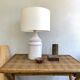 Ceramic lamp, fabric cable 2m, fabric shade