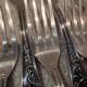 12 silver-plated metal table forks, Ercuis silversmith, Louis XV 29