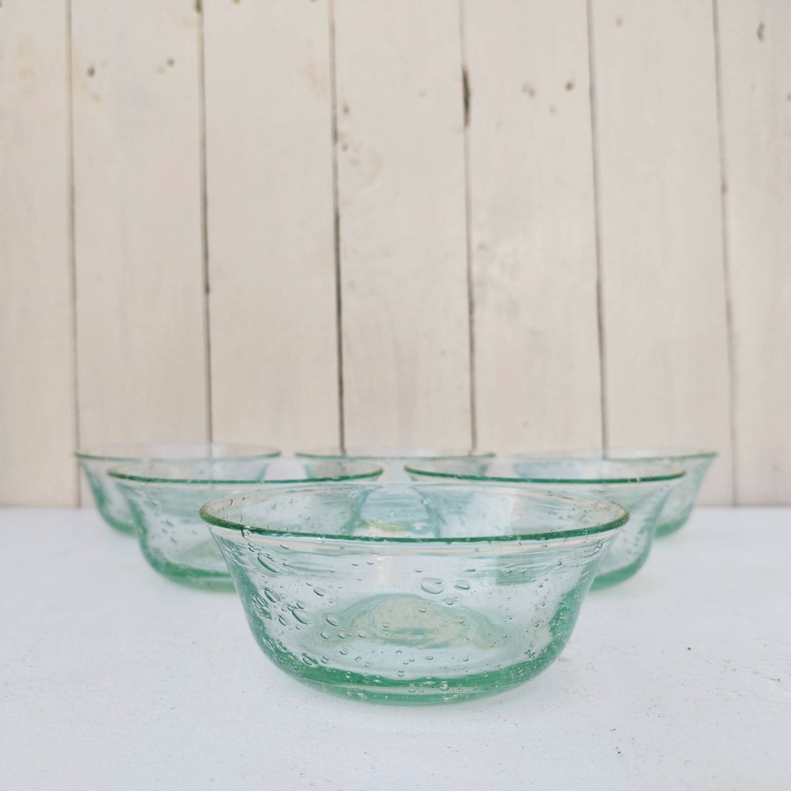 Vintage Biot glassware blown glass ramekins