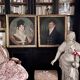 Pair of shabby chic style portraits